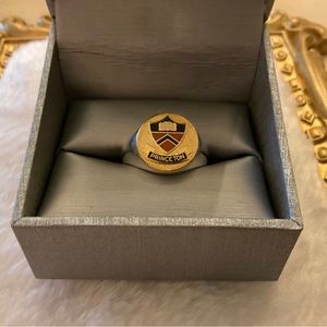 14K Gold Filled and Enamel Princeton University Sterling Signet Ring